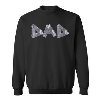 Proud Dad Fathers Day 2024 Dad Tape Style Sweatshirt - Seseable