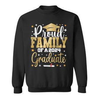 Proud Family Of A 2024 Graduate Class Senior Graduation Sweatshirt - Monsterry CA