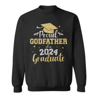 Proud Godfather Of Class Of 2024 Graduate Senior Graduation Sweatshirt - Thegiftio UK