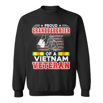 Proud Granddaughter Of A Vietnam Veteran Day American Flag Sweatshirt - Monsterry AU