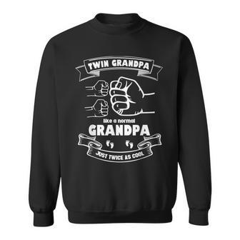 Proud Grandfather Double Blessed Twin Pop Twins Grandpa Sweatshirt - Monsterry DE