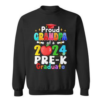 Proud Grandpa Of A 2024 Pre-K Graduate Matching Family Grad Sweatshirt - Monsterry DE