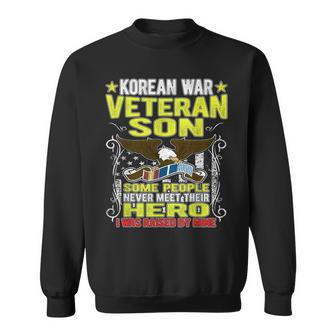 Proud Korean War Veteran Son Military Veterans Child Sweatshirt - Monsterry