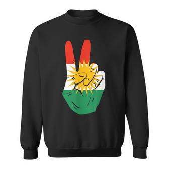 Proud Kurds Kurdistan Kurdische Flagge Peace Sweatshirt - Seseable