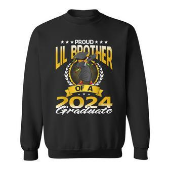 Proud Lil Brother Of A 2024 Graduate Sweatshirt - Monsterry DE