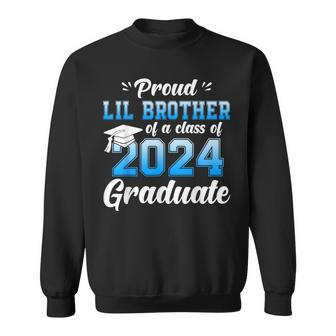 Proud Lil Brother Of A Class Of 2024 Graduate Senior Sweatshirt - Monsterry DE