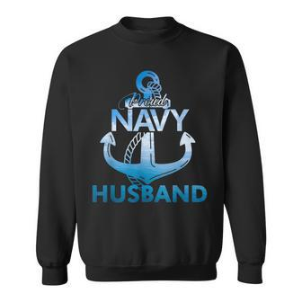 Proud Navy Husband Lover Veterans Day Sweatshirt - Monsterry