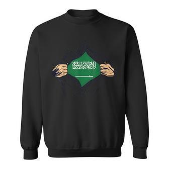 Proud Saudi Love Saudi Arabia Flag Country Home Nation Sweatshirt - Monsterry