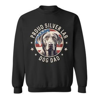Proud Silver Labrador Retriever Dog Dad Sweatshirt - Monsterry AU