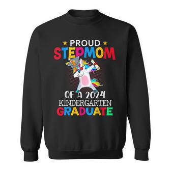 Proud Stepmom Of A 2024 Kindergarten Graduate Unicorn Dab Sweatshirt - Monsterry UK