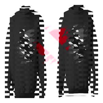Proud Trinidadian Torn Ripped Trinidad & Tobago Flag Sweatshirt - Thegiftio