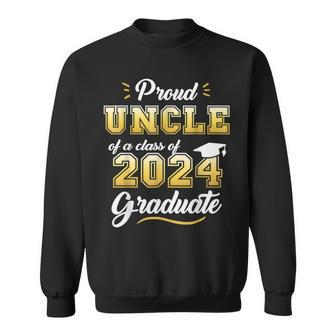 Proud Uncle Of A Class Of 2024 Graduate Senior 24 Graduation Sweatshirt | Mazezy DE