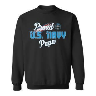Proud Us Navy Papa Veteran Day Sweatshirt - Monsterry