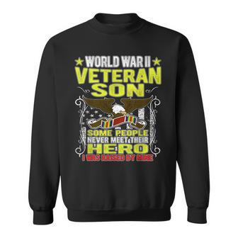 Proud World War 2 Veteran Son Military Ww 2 Veterans Family Sweatshirt - Monsterry CA