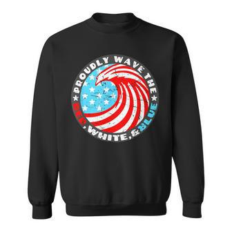 Proudly Wave The Red White Blue 4Th Of July Beach Sweatshirt - Monsterry UK