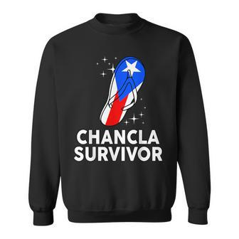 Puerto Rico Hispanic Heritage Month Chancla Survivor Rican Sweatshirt - Seseable