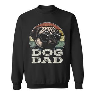 Pug Fathers Day Dog Lovers Pug Owner Vintage Dog Dad Sweatshirt - Thegiftio UK