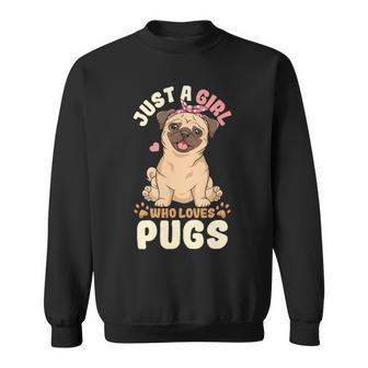 Pug Love Girl Sweatshirt | Mazezy DE