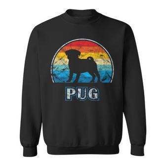 Pug Vintage Dog Sweatshirt | Mazezy