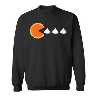 Pumpkin Pie Eating Whip Cream Gamer Thanksgiving Sweatshirt - Monsterry