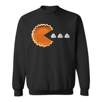 Pumpkin Pie Whipped Cream Video Game Thanksgiving Sweatshirt - Monsterry
