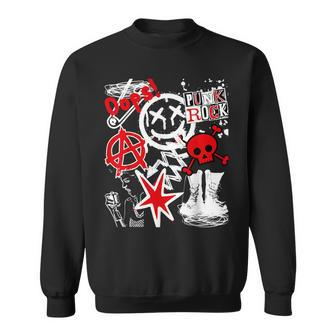 Punk’S Not Dead Black & Red Sweatshirt - Monsterry AU