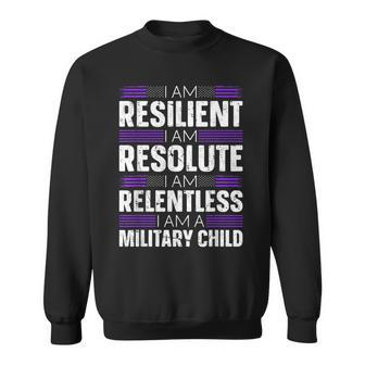 Purple Up I Am A Military Child Sweatshirt - Monsterry