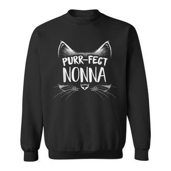 Purr-Fect Nonna Kitty Cat Matching Family Sweatshirt - Monsterry DE