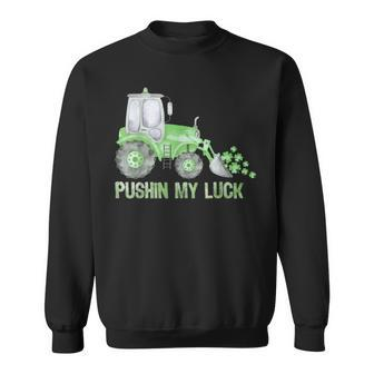 Pushing My Luck Construction Worker St Patrick's Day Boys Sweatshirt - Thegiftio UK