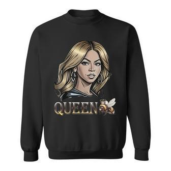 Queen B Honey Bee Bumble B Sweatshirt | Mazezy