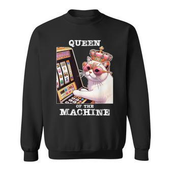 Queen Of The Slot Machine Casino Gambling Lover Sweatshirt - Monsterry