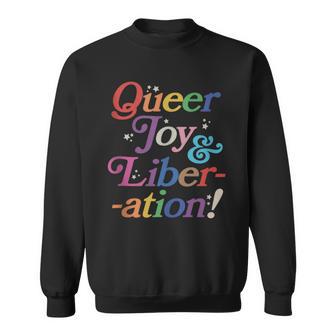 Queer Joy Liberation Bisexual Subtle Lesbian Sapphic Pride Sweatshirt - Monsterry AU