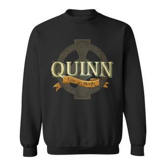 Quinn Irish Surname Quinn Irish Family Name Celtic Cross Sweatshirt - Seseable
