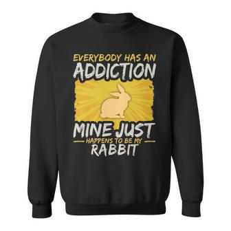 Rabbit Addiction Farm Animal Lover Sweatshirt | Mazezy