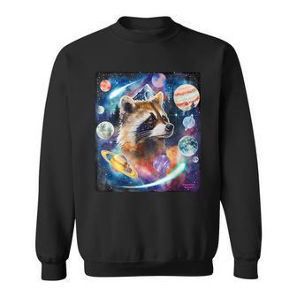 Raccoon Of The Cosmos Weird Random With Raccoons Sweatshirt - Monsterry