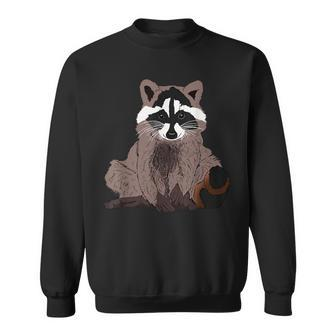 Raccoon With Face Like Bears Raccoons And To Smile Sweatshirt - Monsterry CA