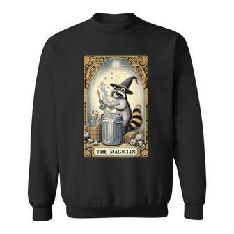 Raccoon The Magician Tarot Card Witchcraft Occult Raccoon Sweatshirt - Thegiftio UK