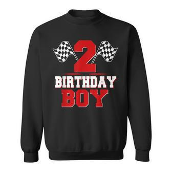 Race Car 2Nd Birthday Boy 2 Toddler Racing Car Driver Sweatshirt - Monsterry