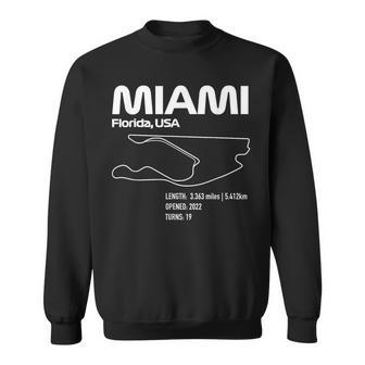 Race Track In Miami Formula Racing Circuits Sport Sweatshirt - Seseable
