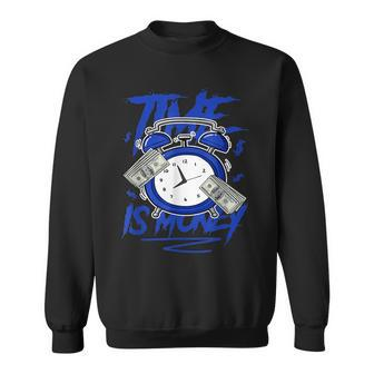 Racer Blue 5S To Match Time Is Money Shoes 5 Racer Blue Sweatshirt - Monsterry
