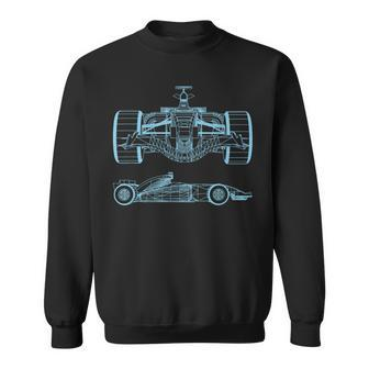 Racing Car Schematic Engineer Formula Team Fan Sweatshirt - Thegiftio UK
