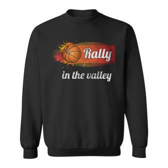 Rally In The Valley Phoenix Flaming Basketball Retro Sunset Sweatshirt - Monsterry
