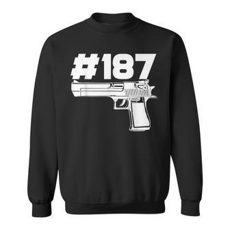 Rapper 187 With Hashtag Ratchet And Gangster Motif Sweatshirt - Geschenkecke