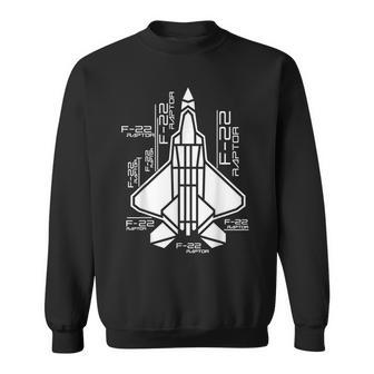 Raptor Airplane F-22 Jet Fighter Souvenir And Fighter Jet Sweatshirt - Monsterry