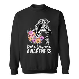 Rare Disease Awareness Zebra Rare Disease Warrior Sweatshirt - Monsterry DE