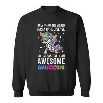 Rare Disease Warrior Unicorn Rare Disease Awareness Sweatshirt - Seseable