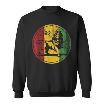 Rasta Rastafarian Rastafari Lion Reggae Jamaica Jamaican Sweatshirt - Monsterry DE