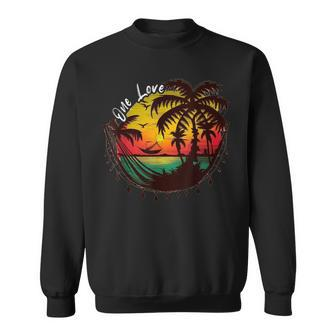 Rasta Reggae Sunset One Love Rastafari Jamaican Vacation Sweatshirt | Mazezy