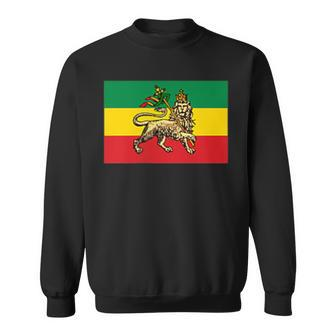 Rastafarian Lion Of Judah Rasta Flag Sweatshirt - Monsterry DE