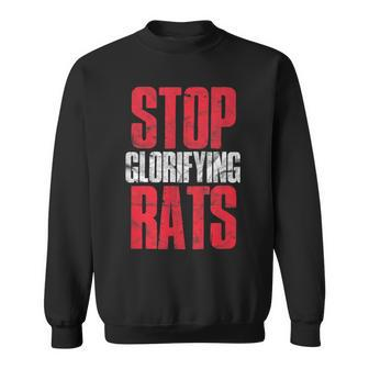 Rat Mouse Stop Glorifying Rats Vintage Sweatshirt - Monsterry UK